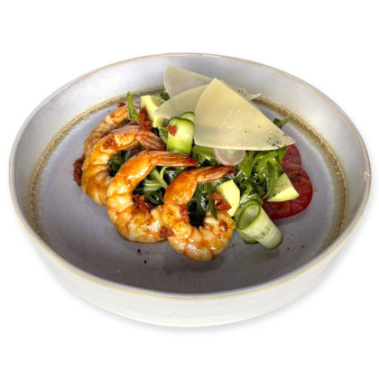Салат с креветками и рукколой / Shrimp and arugula salad